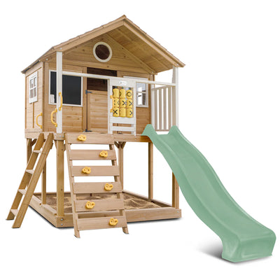 Lifespan Kids Warrigal Cubby House with 2.2m Slide (Pastel Green)