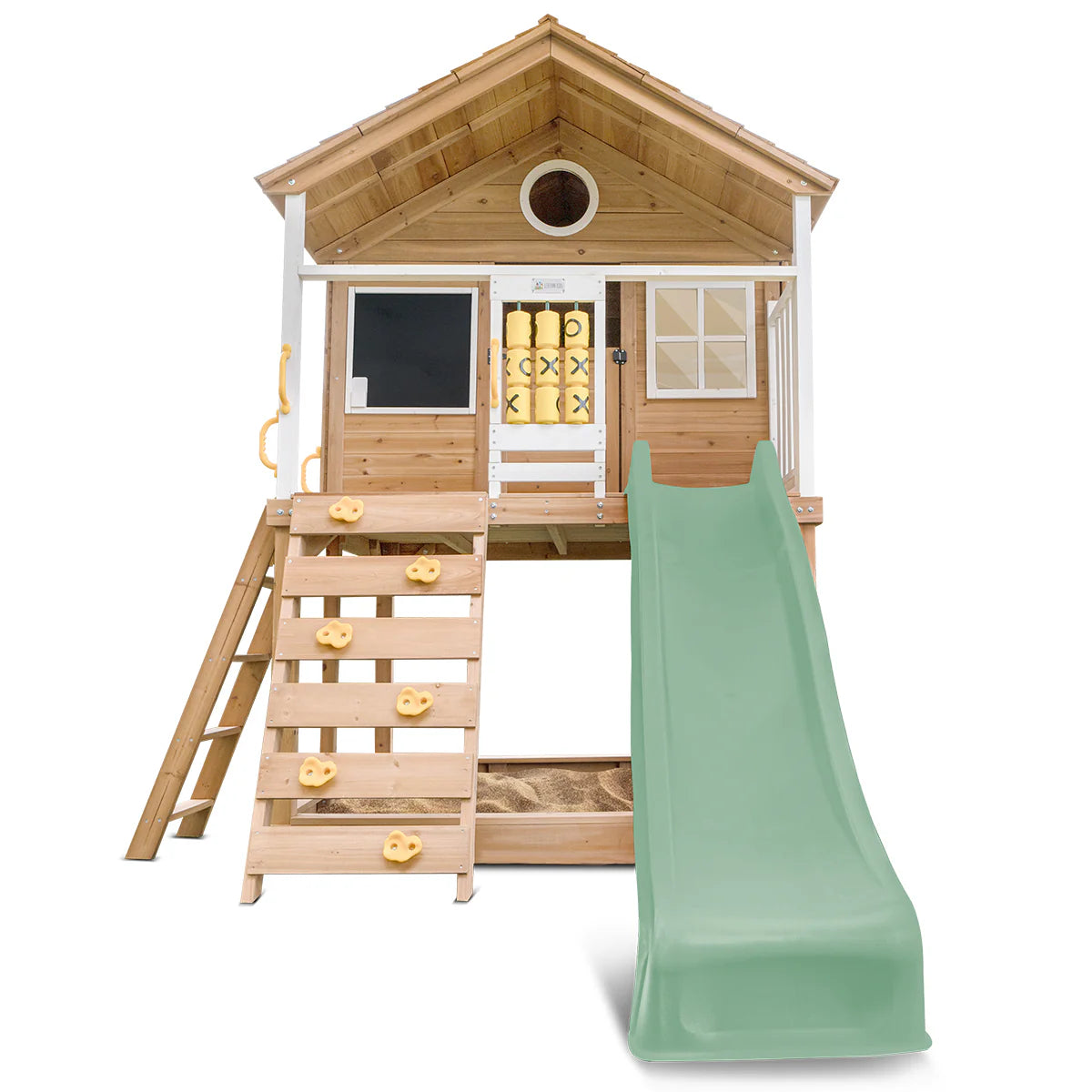 Lifespan Kids Warrigal Cubby House with 2.2m Slide (Pastel Green)