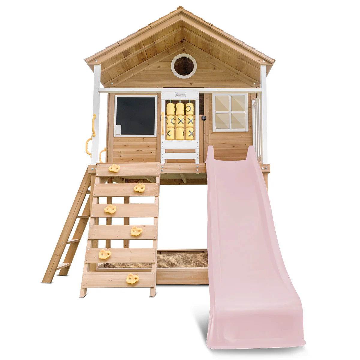 Lifespan Kids Warrigal Cubby House with 2.2m Slide (Pastel Pink)