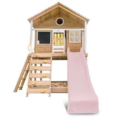 Lifespan Kids Warrigal Cubby House with 2.2m Slide (Pastel Pink)