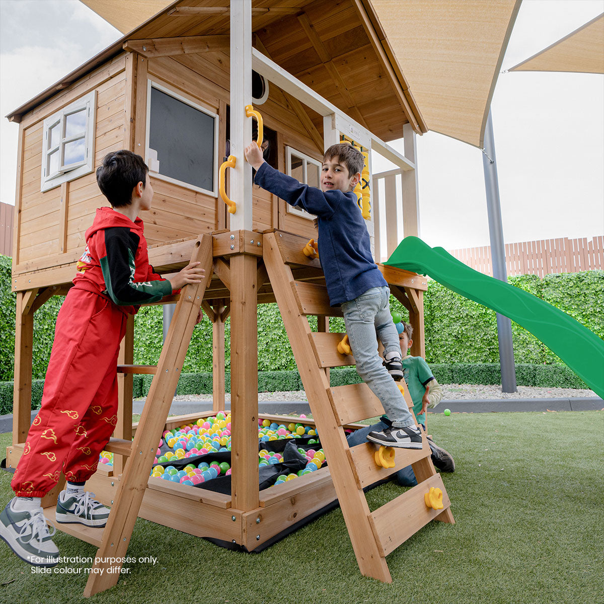 Lifespan Kids Carindale Swing Set & Play Centre with 2.2m Slide (Pastel Pink)