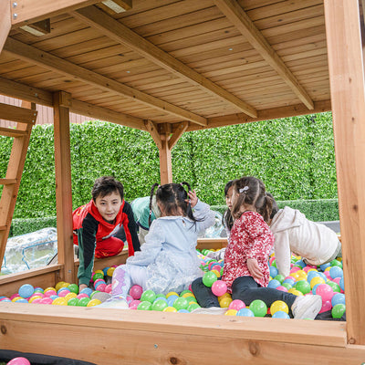 Lifespan Kids Carindale Swing Set & Play Centre with 2.2m Slide (Pastel Pink)