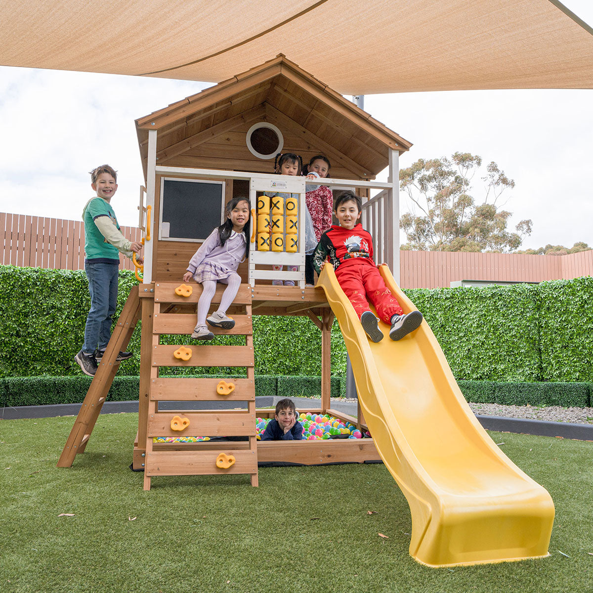 Lifespan Kids Warrigal Cubby House with Slide (Yellow)