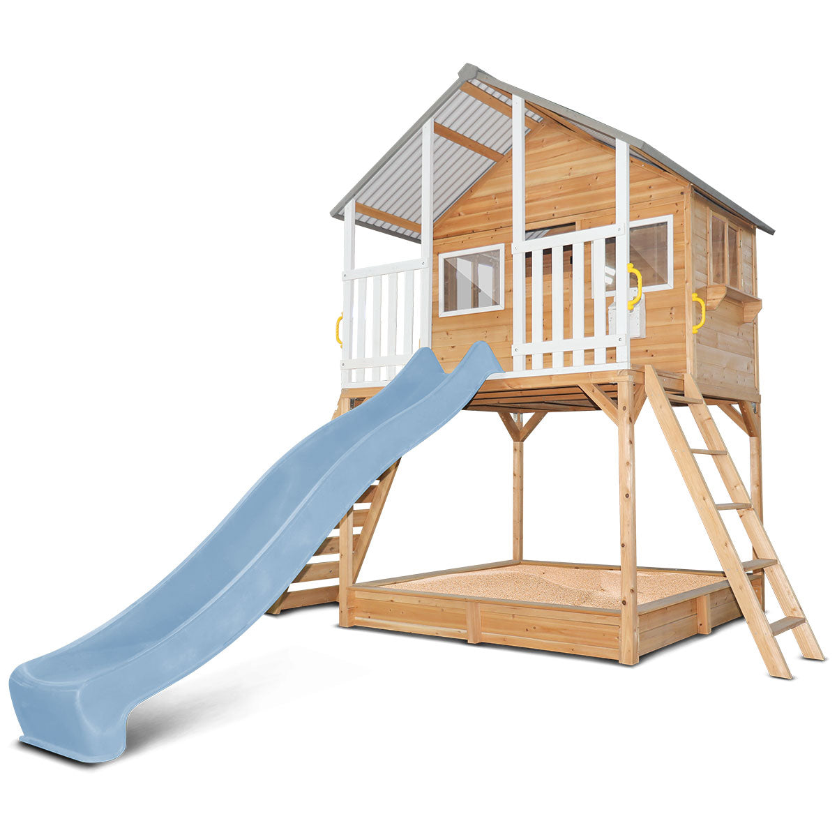 Lifespan Kids Winchester Cubby House (Elevated 1.45m) with 3.0m Slide (Pastel Blue)