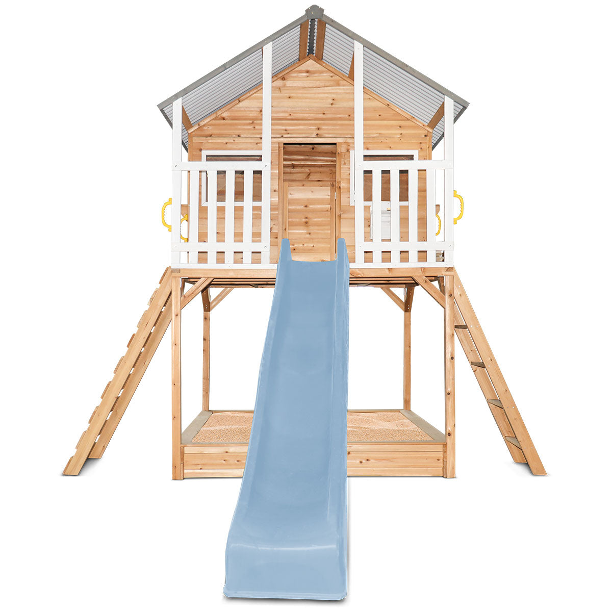 Lifespan Kids Winchester Cubby House (Elevated 1.45m) with 3.0m Slide (Pastel Blue)