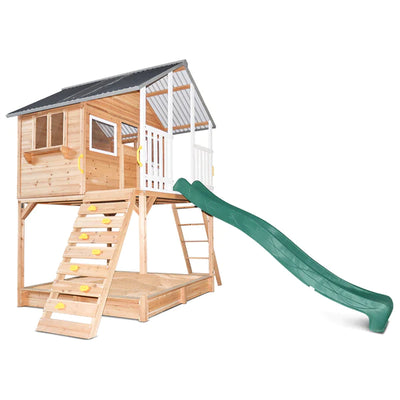 Lifespan Kids Winchester Cubby House with Elevation Kit & 3.0m Green Slide