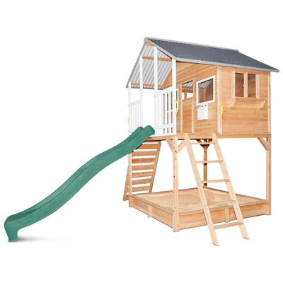 Lifespan Kids Winchester Cubby House with Elevation Kit & 3.0m Green Slide