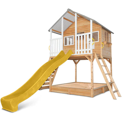 Lifespan Kids Winchester Cubby House with Elevation Kit & 3.0m Yellow Slide