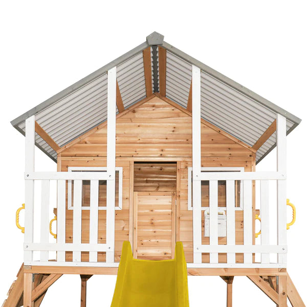 Lifespan Kids Winchester Cubby House with Elevation Kit & 3.0m Yellow Slide