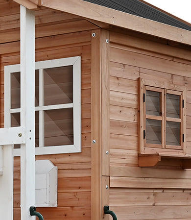 Lifespan Kids Winchester Cubby House (Elevated 1.2m) with 2.2m Slide (Pastel Green)