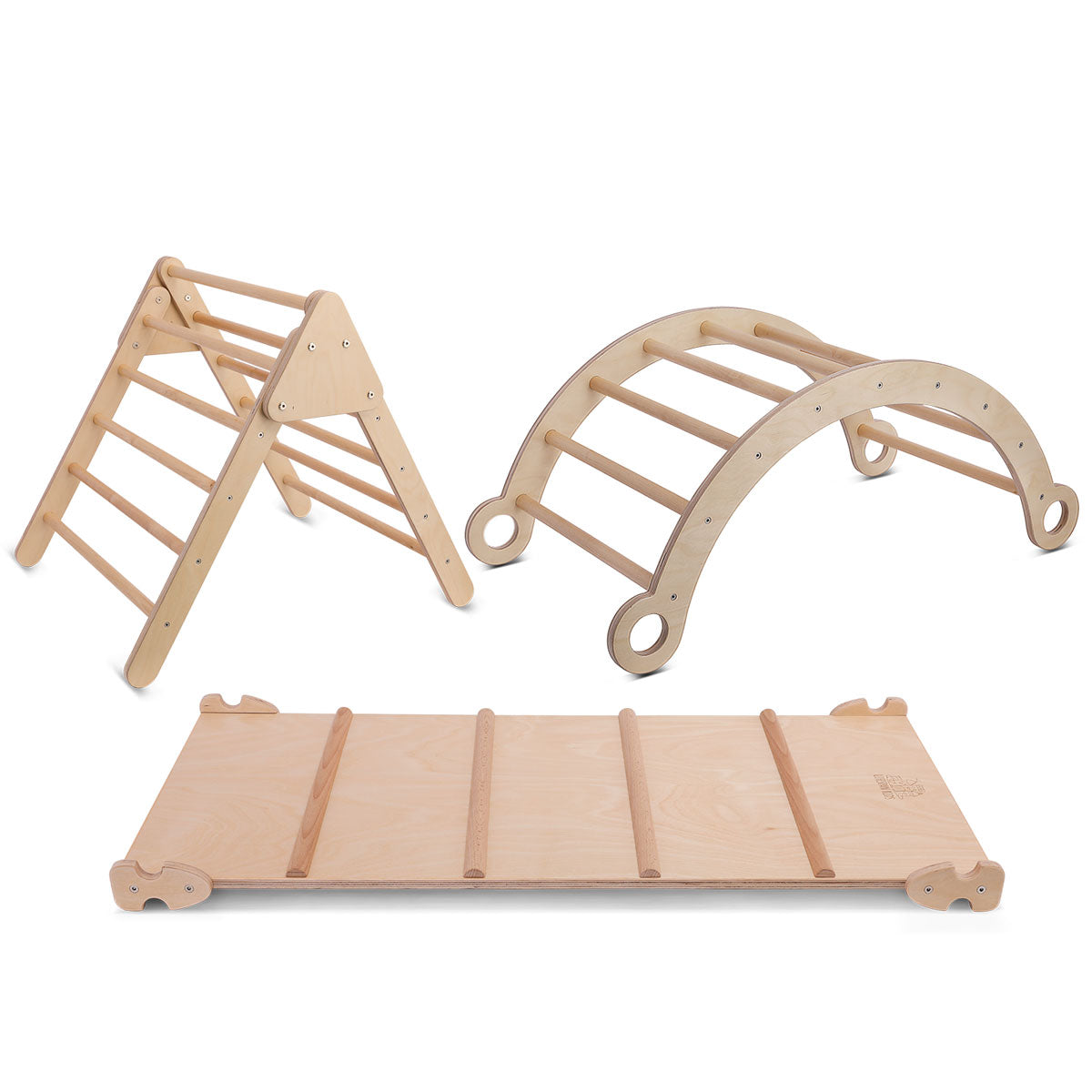 Lifespan Kids Pikler Climbing Frame Package with Slide, Arch & Triangle