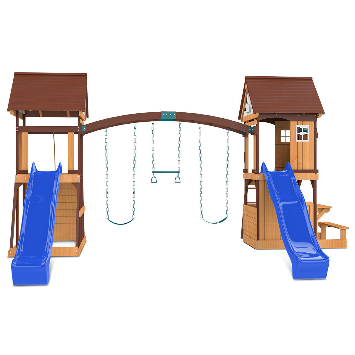 Lifespan Kids Armadale Play Centre Set with 2 x 2.2m Blue Slides