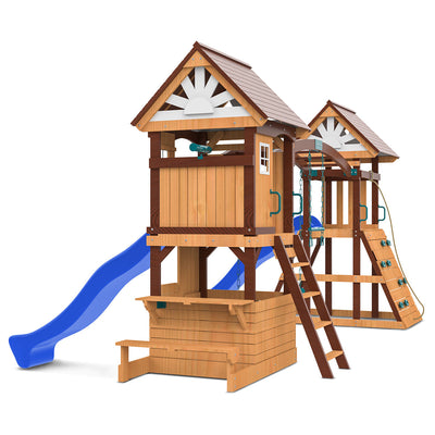 Lifespan Kids Armadale Play Centre Set with 2 x 2.2m Blue Slides