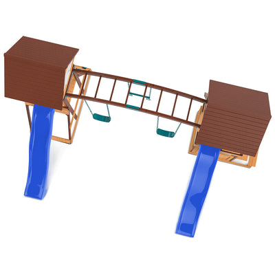 Lifespan Kids Armadale Play Centre Set with 2 x 2.2m Blue Slides