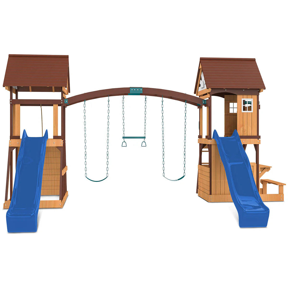 Lifespan Kids Armadale Swing Set & Play Centre with Two 2.2m Slide (Blue)