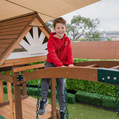 Lifespan Kids Armadale Swing Set & Play Centre with Two 2.2m Slide (Pastel White)