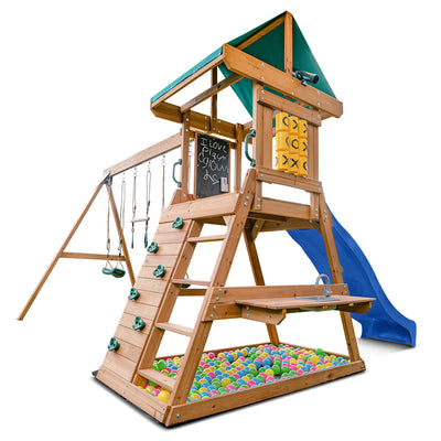 Lifespan Kids Birmingham Swing Set & Play Centre with 2.2m Slide (Blue)