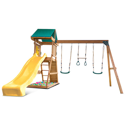 Lifespan Kids Birmingham Swing Set & Play Centre with 2.2m Slide (Yellow)