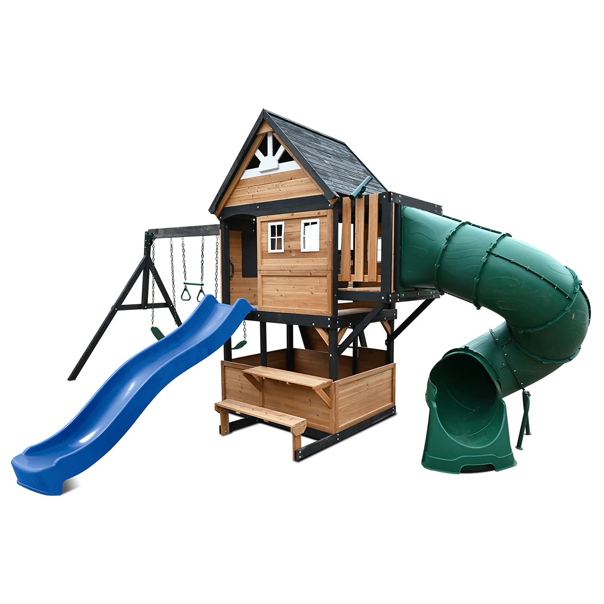 Lifespan Kids Claremont Swing Set & Play Centre with 2.2m Slide (Blue)
