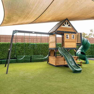 Lifespan Kids Claremont Swing Set & Play Centre with 2.2m Slide (Green)
