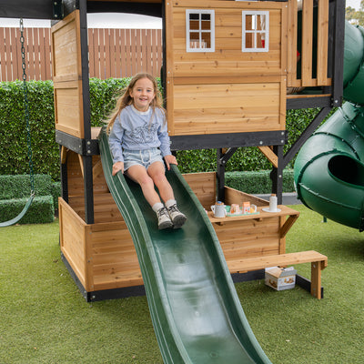 Lifespan Kids Claremont Swing Set & Play Centre with 2.2m Slide (Green)