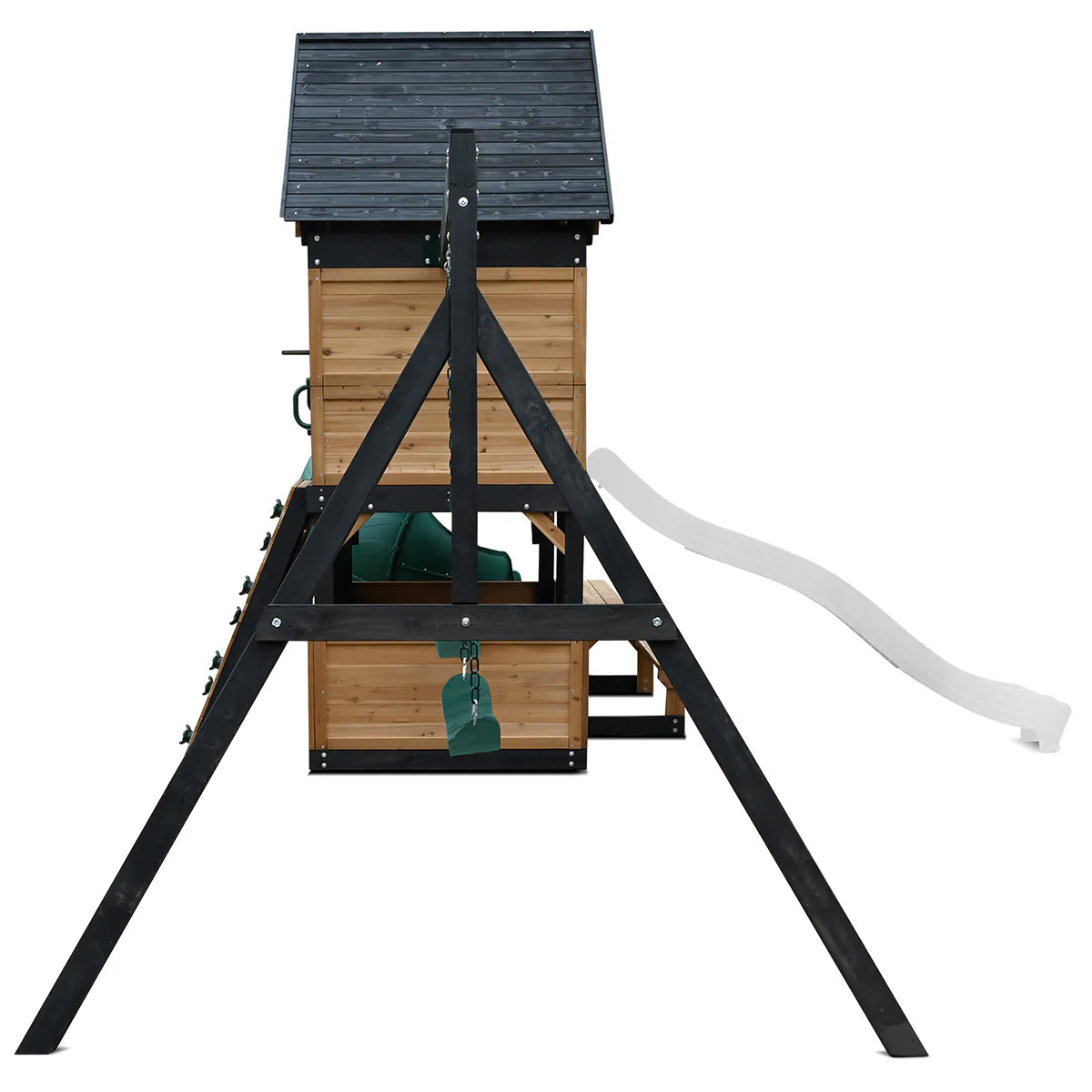 Lifespan Kids Claremont Swing Set & Play Centre with 2.2m Slide (Pastel White)