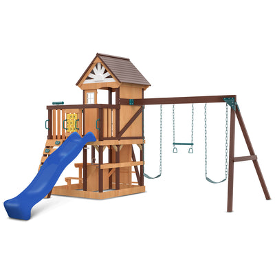 Lifespan Kids Coventry Swing Set & Play Centre with 2.2m Slide (Blue) - Kids Toys Warehouse