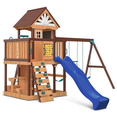 Lifespan Kids Coventry Swing Set & Play Centre with 2.2m Slide (Blue) - Kids Toys Warehouse