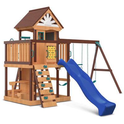 Lifespan Kids Coventry Swing Set & Play Centre with 2.2m Slide (Blue)