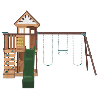 Lifespan Kids Coventry Swing Set & Play Centre with 2.2m Slide (Green) - Kids Toys Warehouse