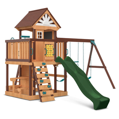 Lifespan Kids Coventry Swing Set & Play Centre with 2.2m Slide (Green) - Kids Toys Warehouse