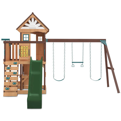 Lifespan Kids Coventry Swing Set & Play Centre with 2.2m Slide (Green)