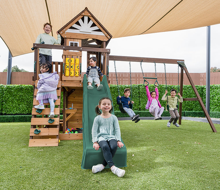 Lifespan Kids Coventry Swing Set & Play Centre with 2.2m Slide (Pastel Green)