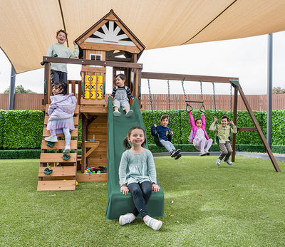 Lifespan Kids Coventry Swing Set & Play Centre with 2.2m Slide (White)