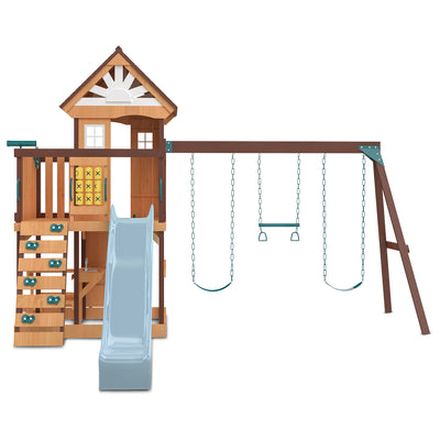 Lifespan Kids Coventry Swing Set & Play Centre with 2.2m Slide (Pastel Blue) - Kids Toys Warehouse