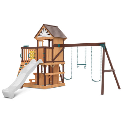 Lifespan Kids Coventry Swing Set & Play Centre with 2.2m Slide (White) - Kids Toys Warehouse