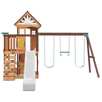 Lifespan Kids Coventry Swing Set & Play Centre with 2.2m Slide (White) - Kids Toys Warehouse