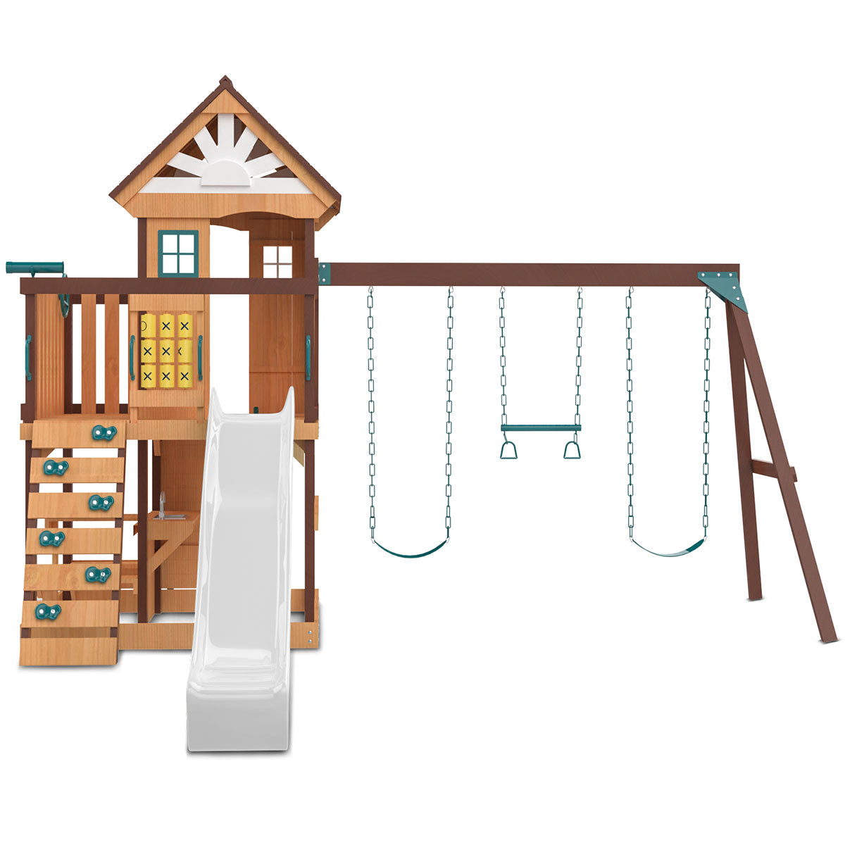 Lifespan Kids Coventry Swing Set & Play Centre with 2.2m Slide (White)