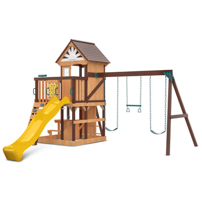 Lifespan Kids Coventry Swing Set & Play Centre with 2.2m Slide (Yellow) - Kids Toys Warehouse