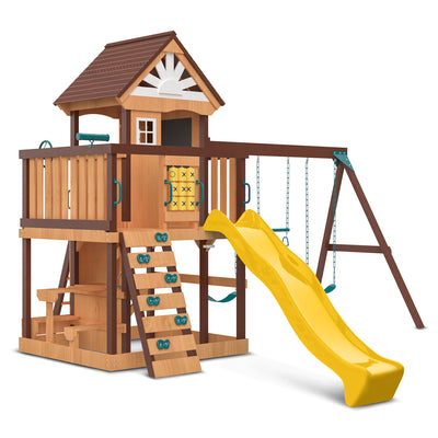 Lifespan Kids Coventry Swing Set & Play Centre with 2.2m Slide (Yellow) - Kids Toys Warehouse
