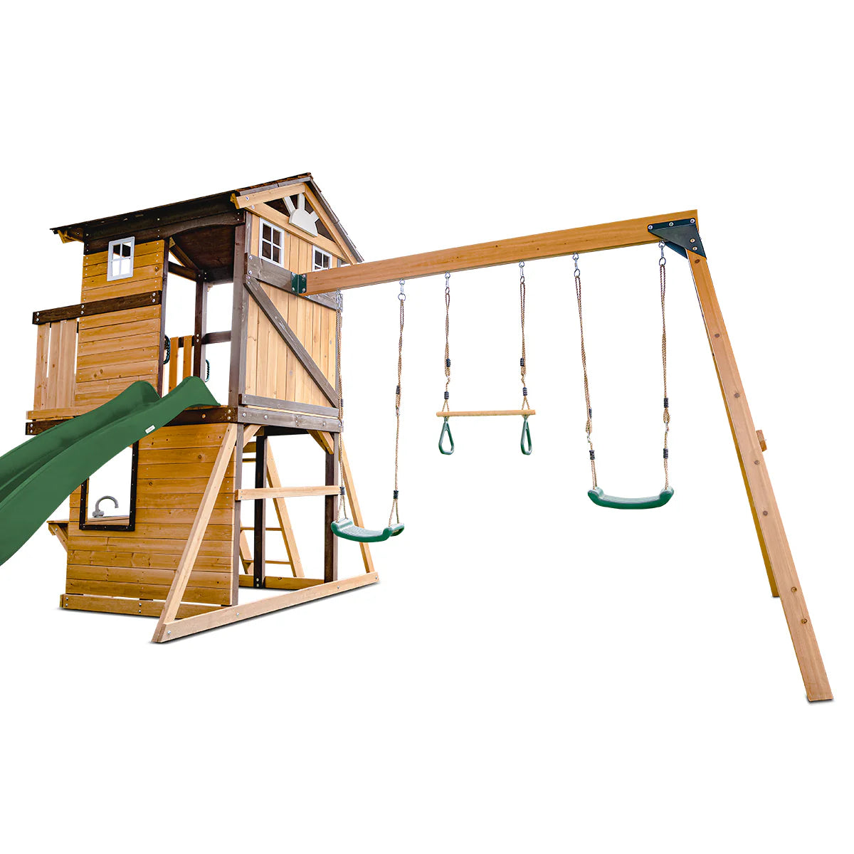 Lifespan Kids Darlington Swing Set & Play Centre with 2.2m Slide (Green)