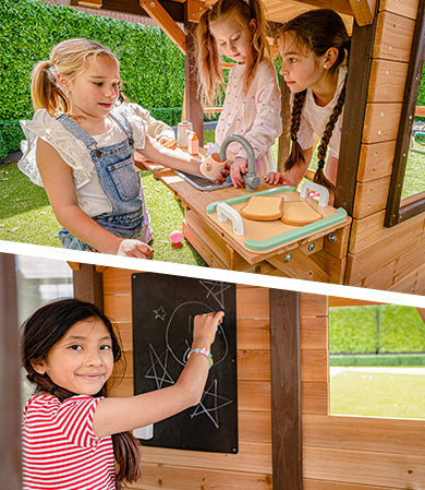 Lifespan Kids Darlington Swing Set & Play Centre with 2.2m Slide (Pastel Blue)