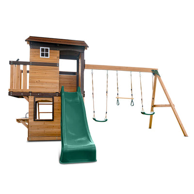 Lifespan Kids Darlington Play Centre Set with 2.2m Green Slide