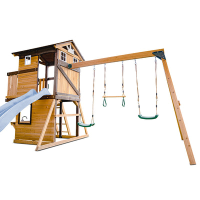 Lifespan Kids Darlington Swing Set & Play Centre with 2.2m Slide (Pastel Blue)