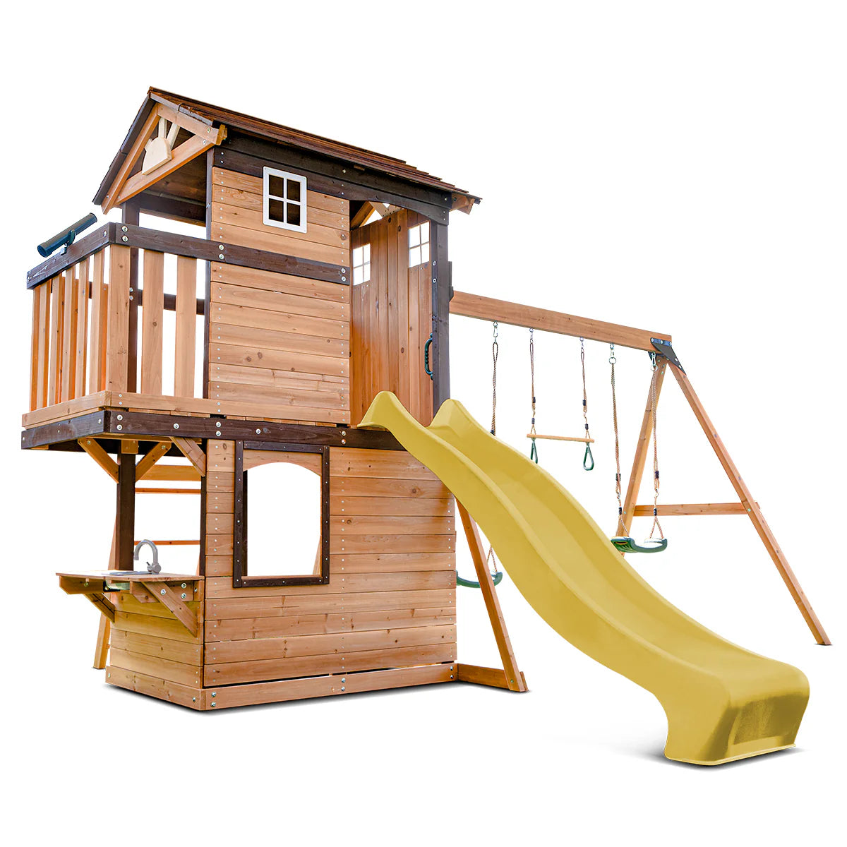 Lifespan Kids Darlington Swing Set & Play Centre with 2.2m Slide (Yellow)