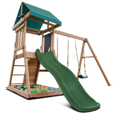 Lifespan Kids Greenvale Play Centre with 1.8m Slide (Green)