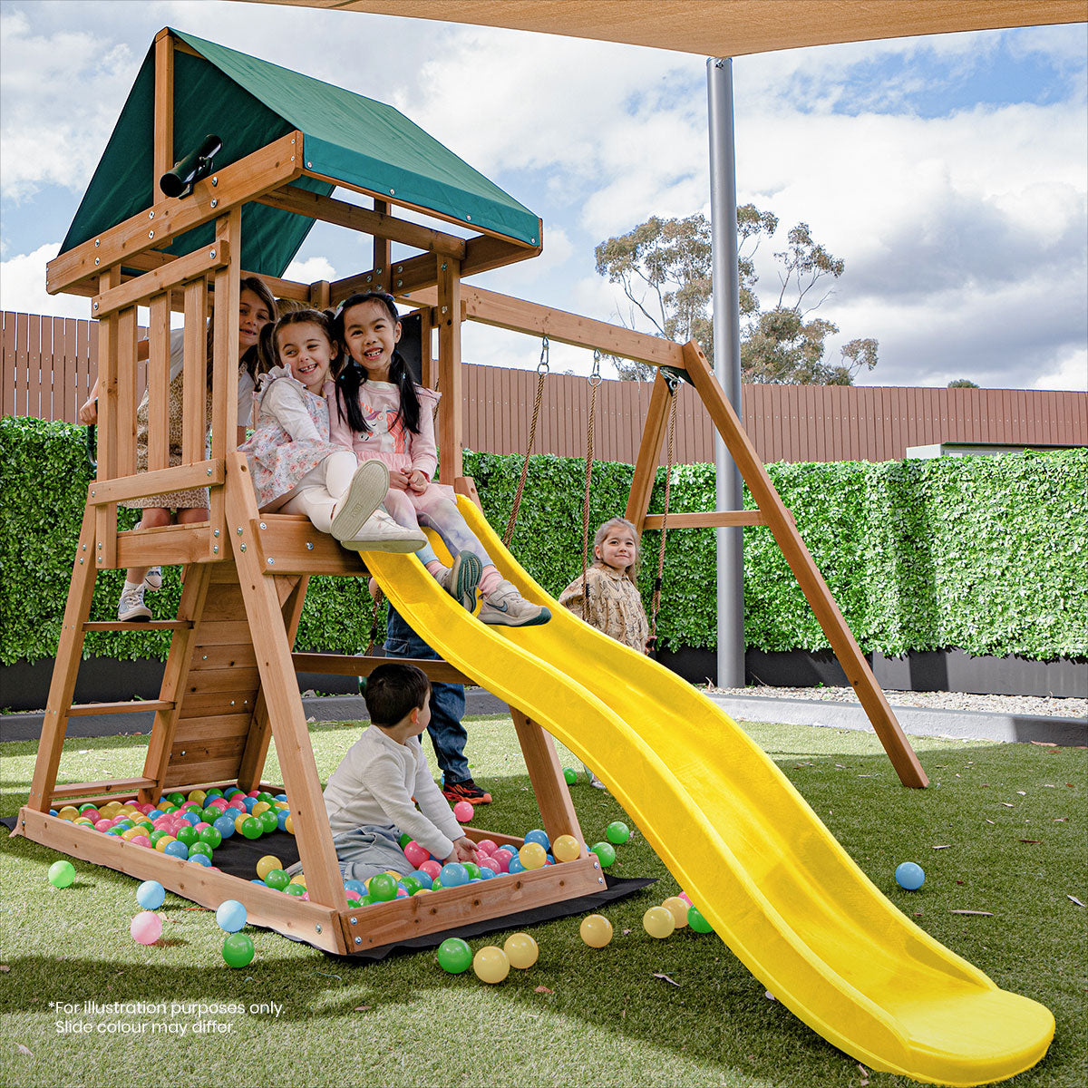 Lifespan Kids Greenvale Play Centre with 1.8m Slide (Green)