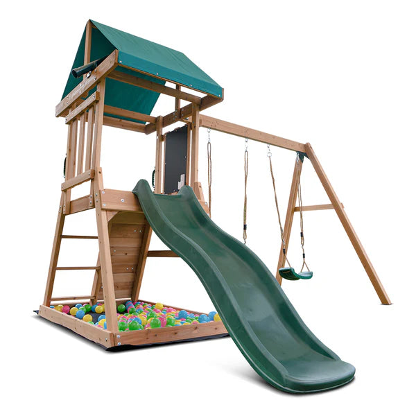 Lifespan Kids Greenvale Play Centre with 1.8m Green Slide