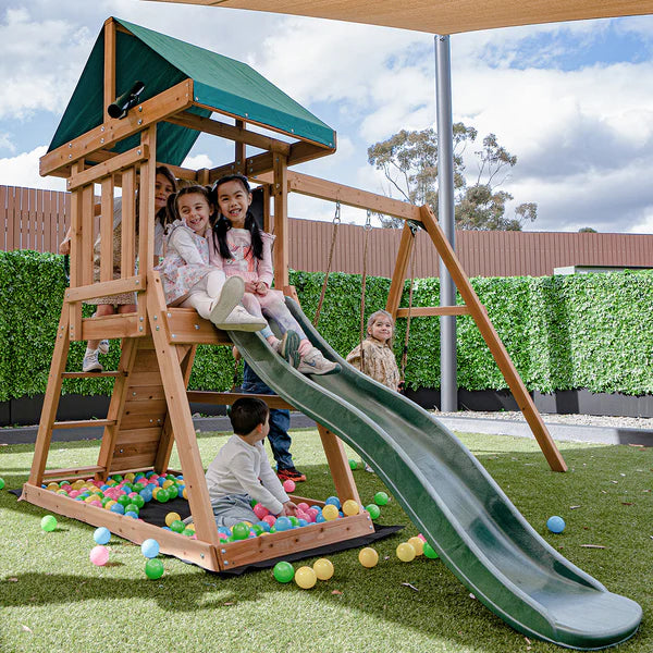 Lifespan Kids Greenvale Play Centre with 1.8m Green Slide