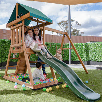 Lifespan Kids Greenvale Play Centre with 1.8m Green Slide